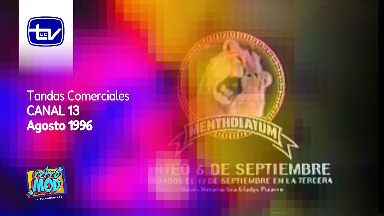 Tandas Comerciales Canal 13 (Agosto 1996)