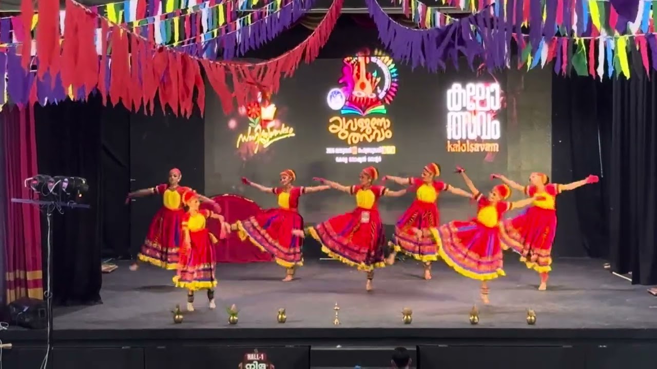 Pavithra Sunish ( center taking theyyam)Youth fest 2026.
