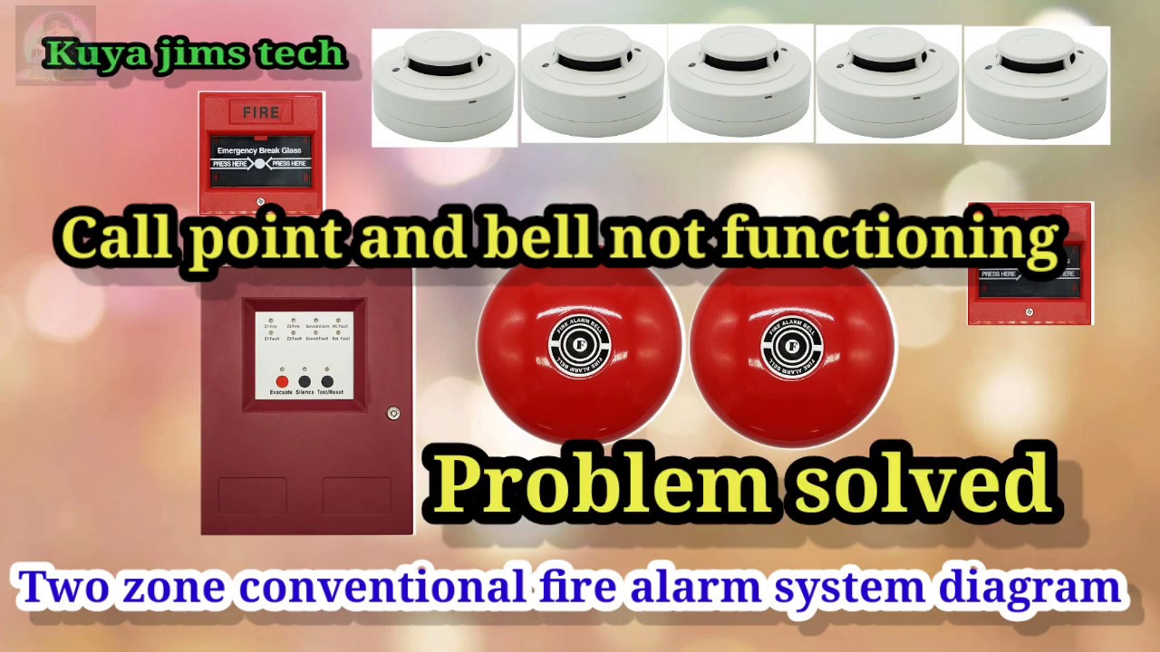 Two zone conventional call point and bell not functioning