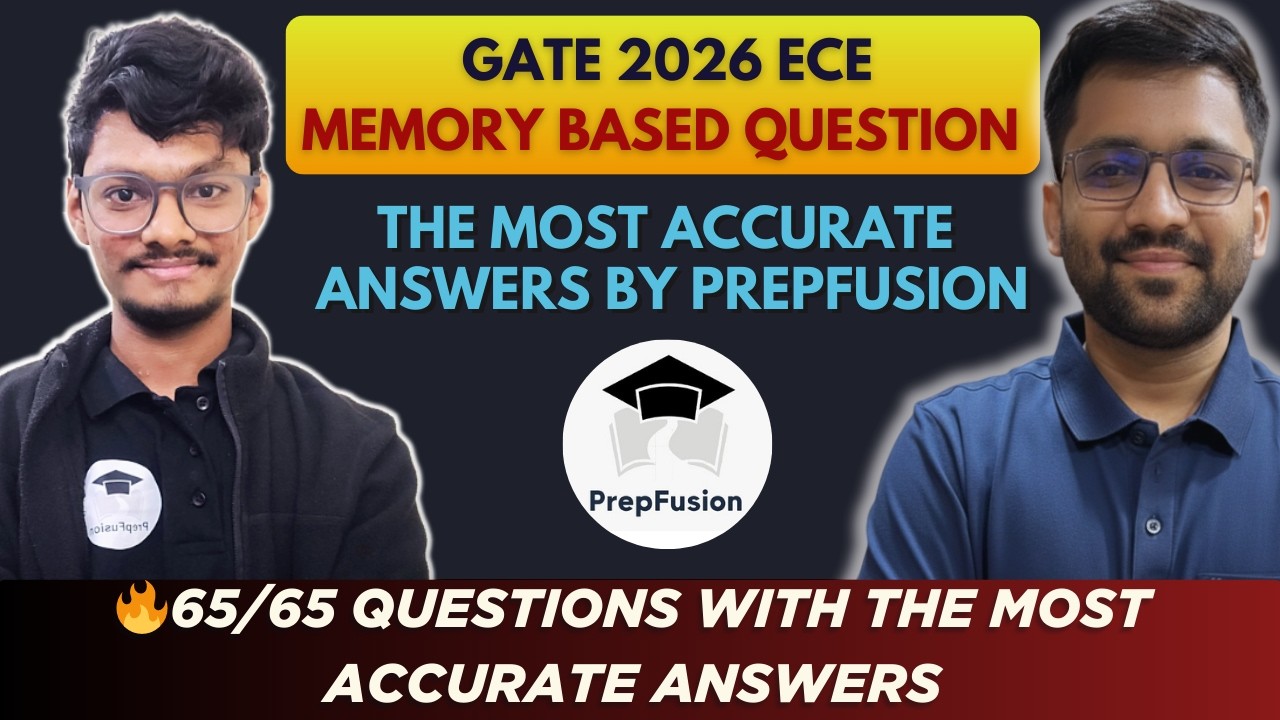 🔥GATE 2026 ECE ANSWER KEY || All 65/65 ANSWERS || PrepFusion