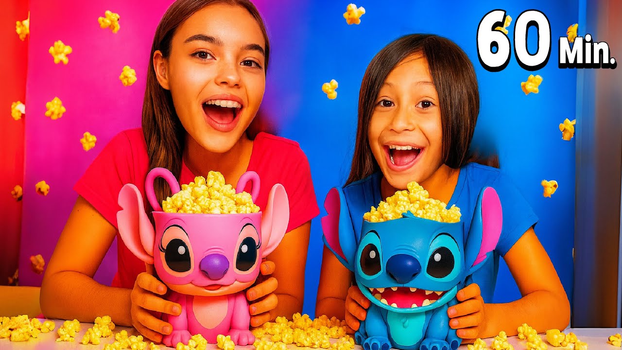 PIPOCA DO STITCH VS PIPOCA DA ANGEL! 1 Hora de Video