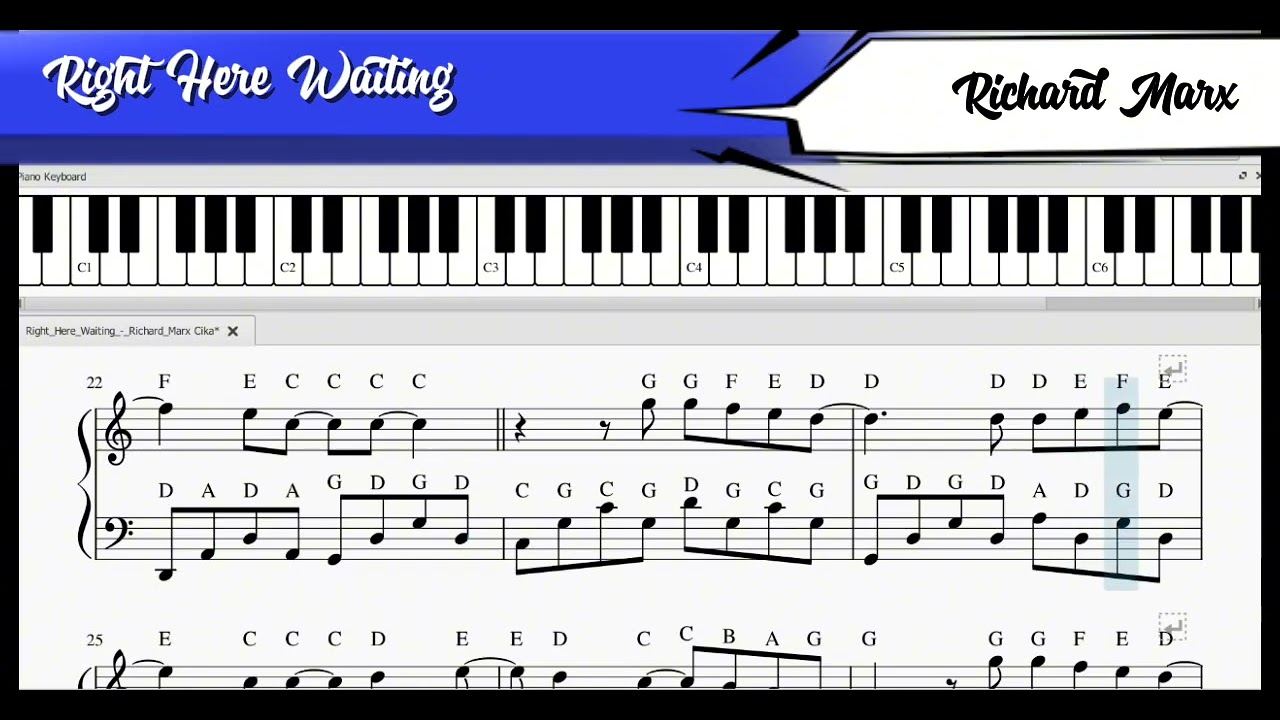 Right Here Waiting - Richard Marx | TUTORIAL PIANO @BMCTHEBEST
