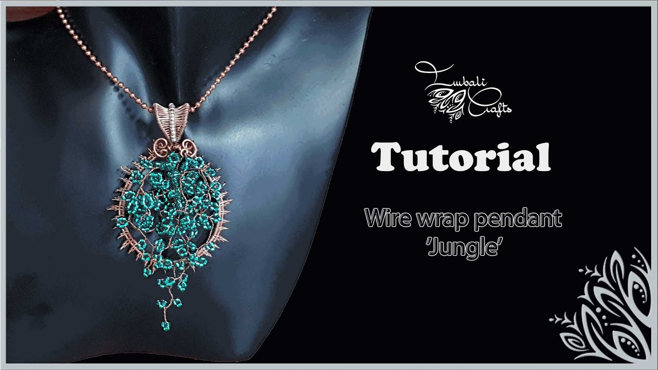 3D vines pendant - wire wrap and French beading tutorial 'Jungle'