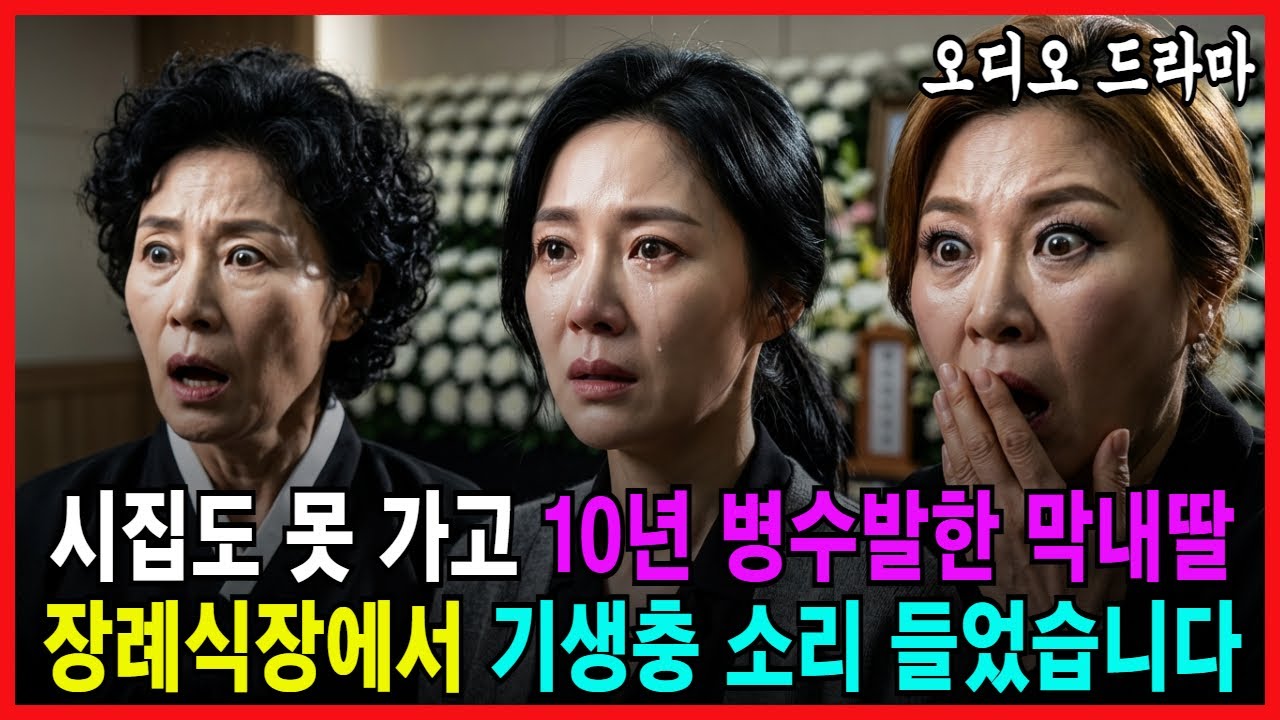시집도 못 가고 10년 병수발한 막내딸 장례식장에서 기생충 소리 들었습니다 [ 오디오드라마 가족드라마 가족갈등 가족사연 재산상속 유언장 ]