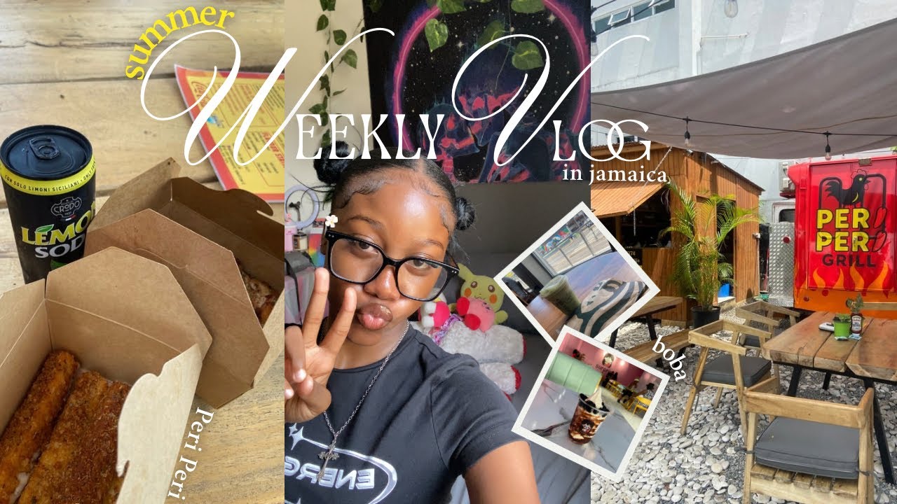 VLOG : romanticizing summer in jamaica🇯🇲!| Cafe hopping, Food Truck etc ⊹ ࣪ ˖