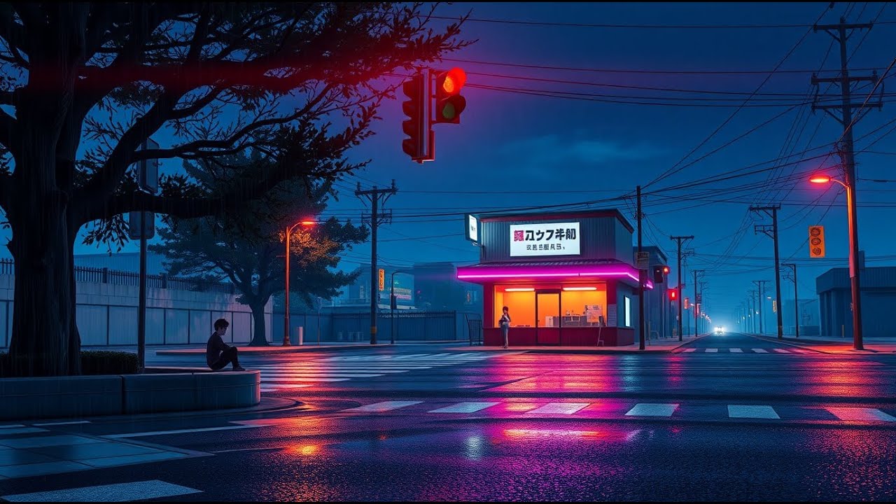 Japan Lofi for Sleep 🌧️ Empty Neon Streets at Night | Calm Lofi Music to Fall Asleep Fast
