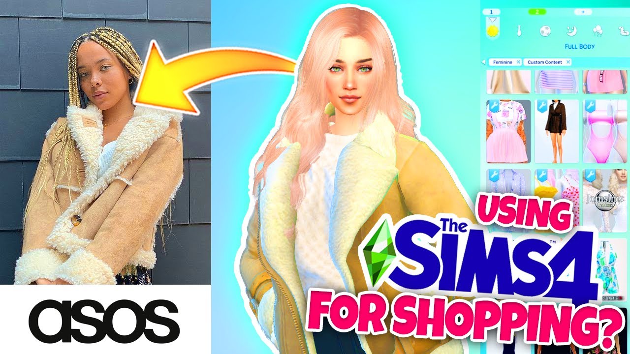 Buying REAL LIFE outfits I made on THE SIMS 4...🛍