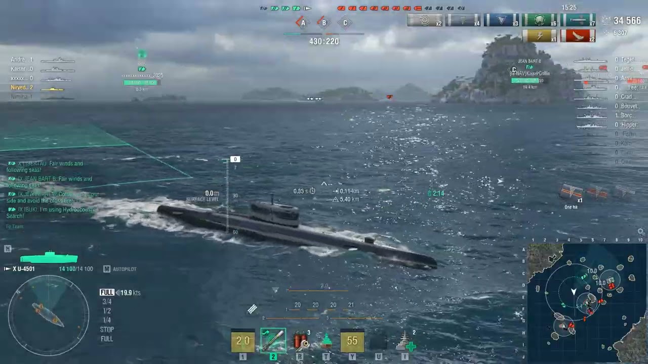 World of Warship x U-4501 SUMBARINE gameplay