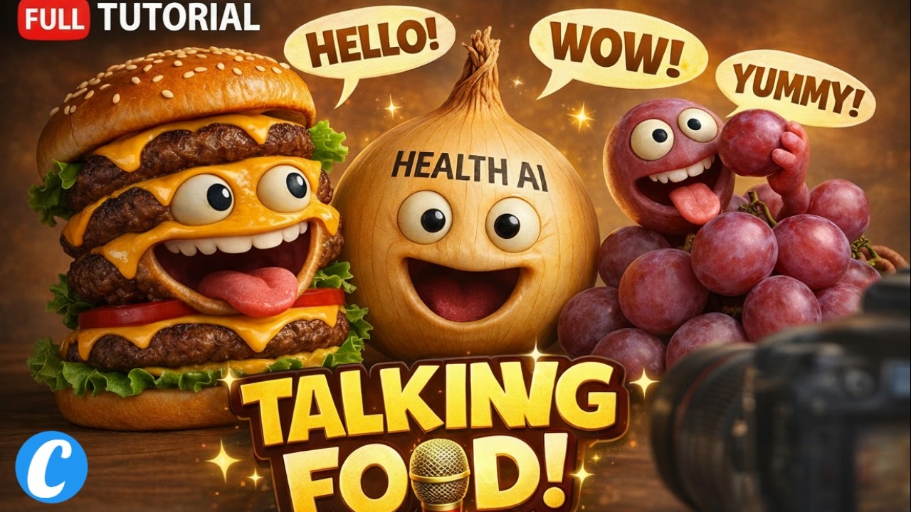 I Made Food Talk Using Canvix AI 🤯 Burger, Onion & Grapes Started Talking!  Full Tutorial