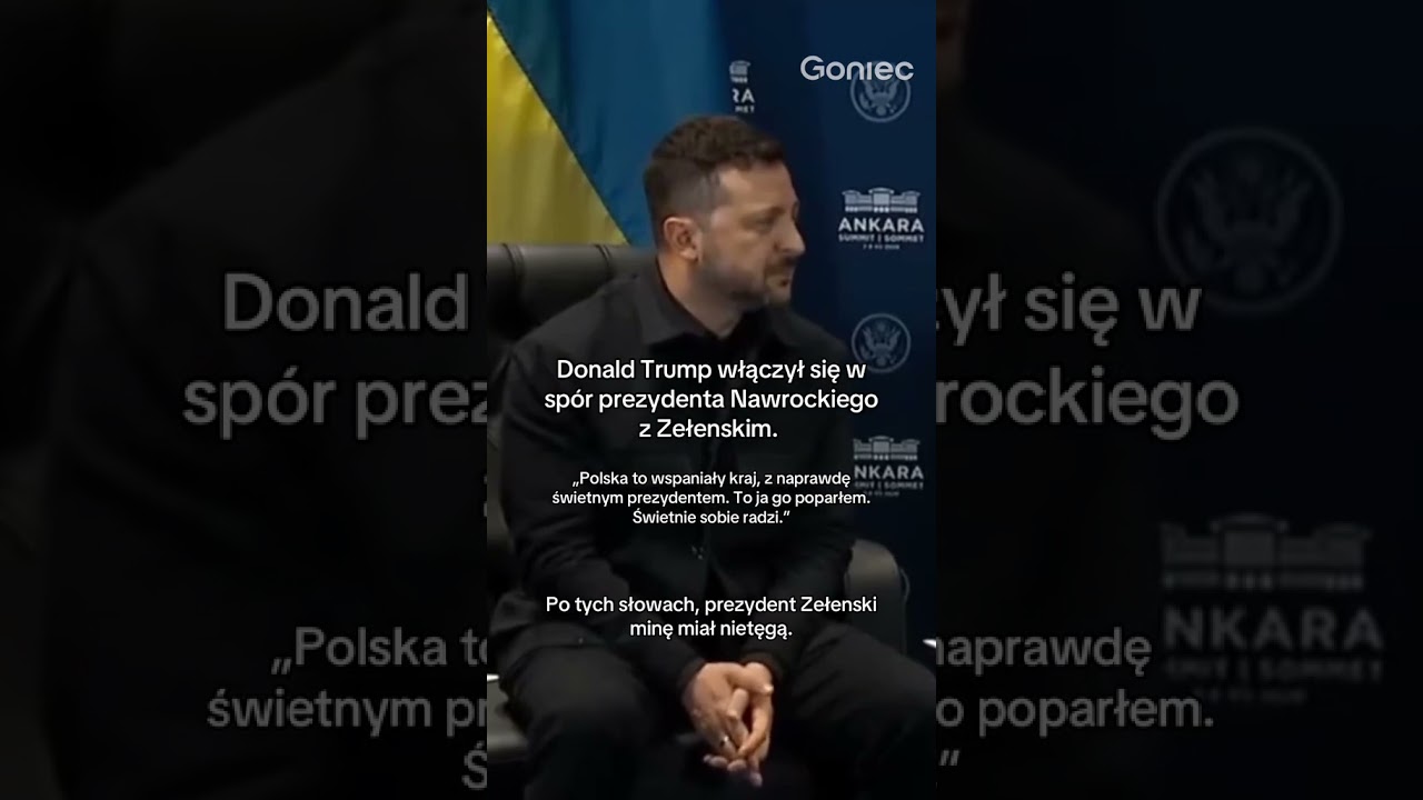 DONALD TRUMP WŁĄCZYŁ SIĘ W SP&Oacute;R PREZYDENTA NAWROCKIEGO Z ZEŁENSKIM