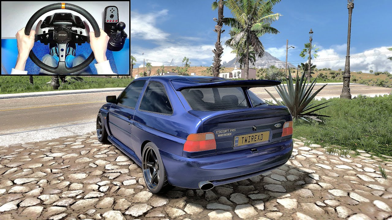 400HP Ford Escort RS Cosworth - Forza Horizon 5 | Steering Wheel Gameplay
