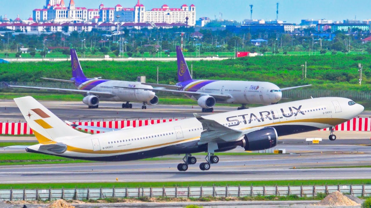 1 HOUR PLANE SPOTTING at BANGKOK Suvarnabhumi | 4K | Close Up LANDINGS & TAKEOFFS at BKK Airport!