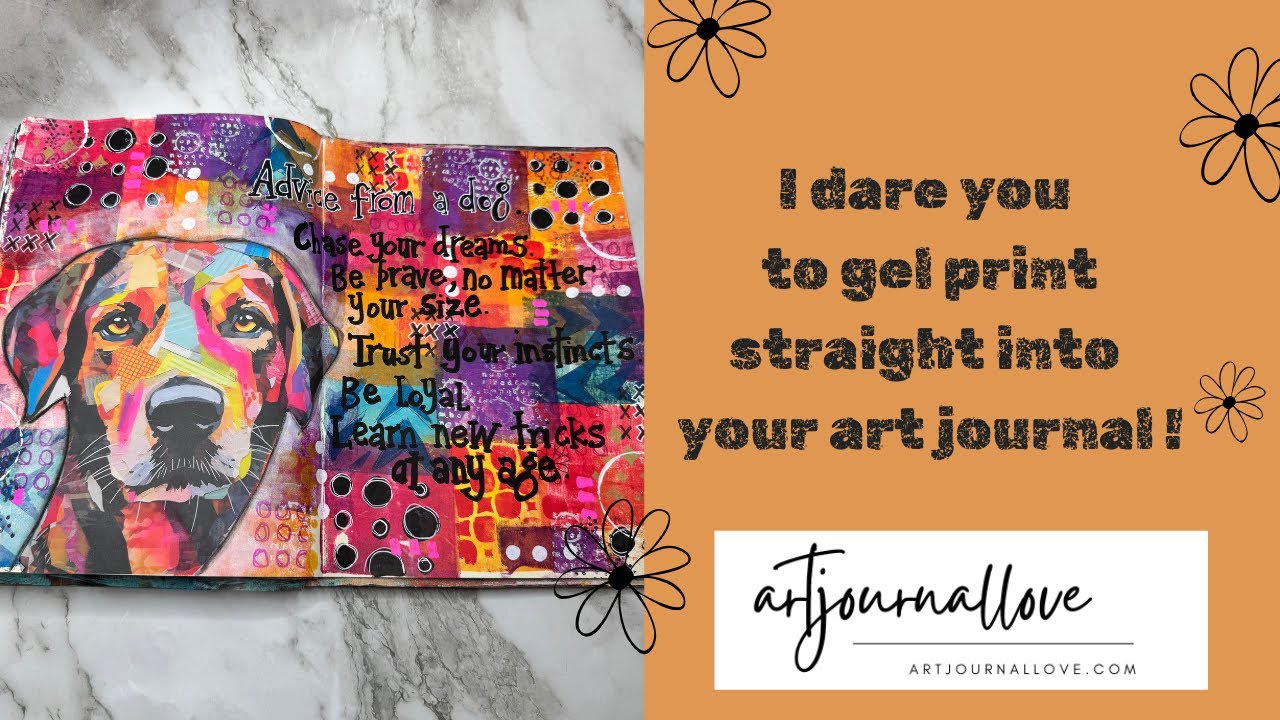 I dare you to gel print straight into your art journal !