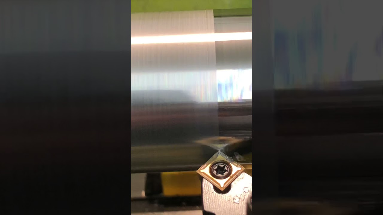 Turning aluminium on the lathe - test surface finish