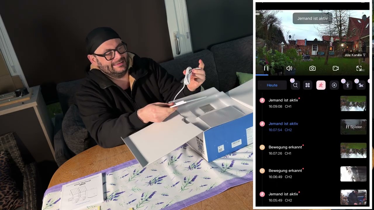2K Überwachungskamera Aussen Solar Akku, 2 Cam-Kit, Keine Gebühren Unboxing und Anleitung