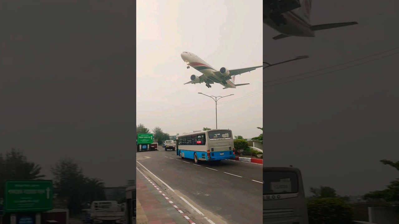 Boeing 777 Landing. Biman Bangladesh Airlines. #viral #landing #boeing777