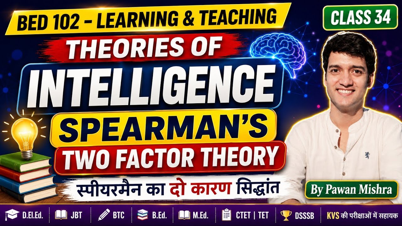 Spearman’s Two Factor Theory of Intelligence | Theories of Intelligence | Learning & Teaching |