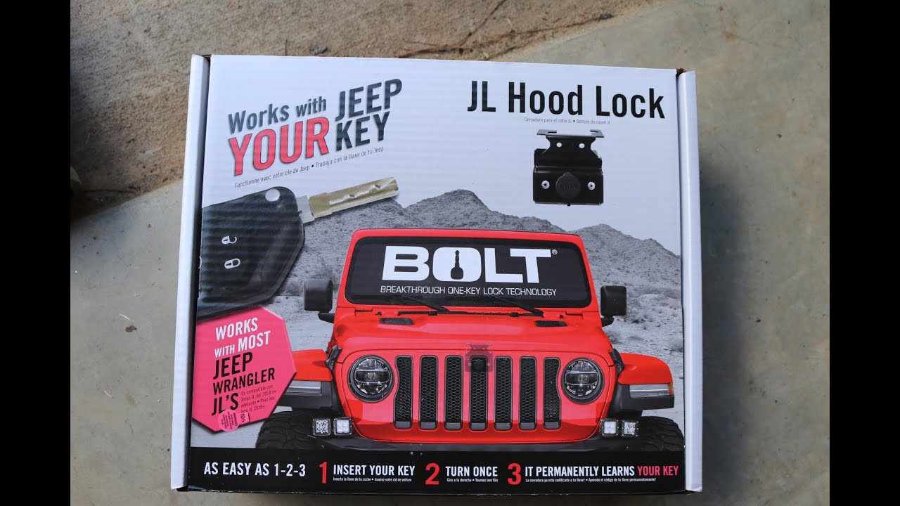 Bolt Hood Lock for Jeep Wrangler JL