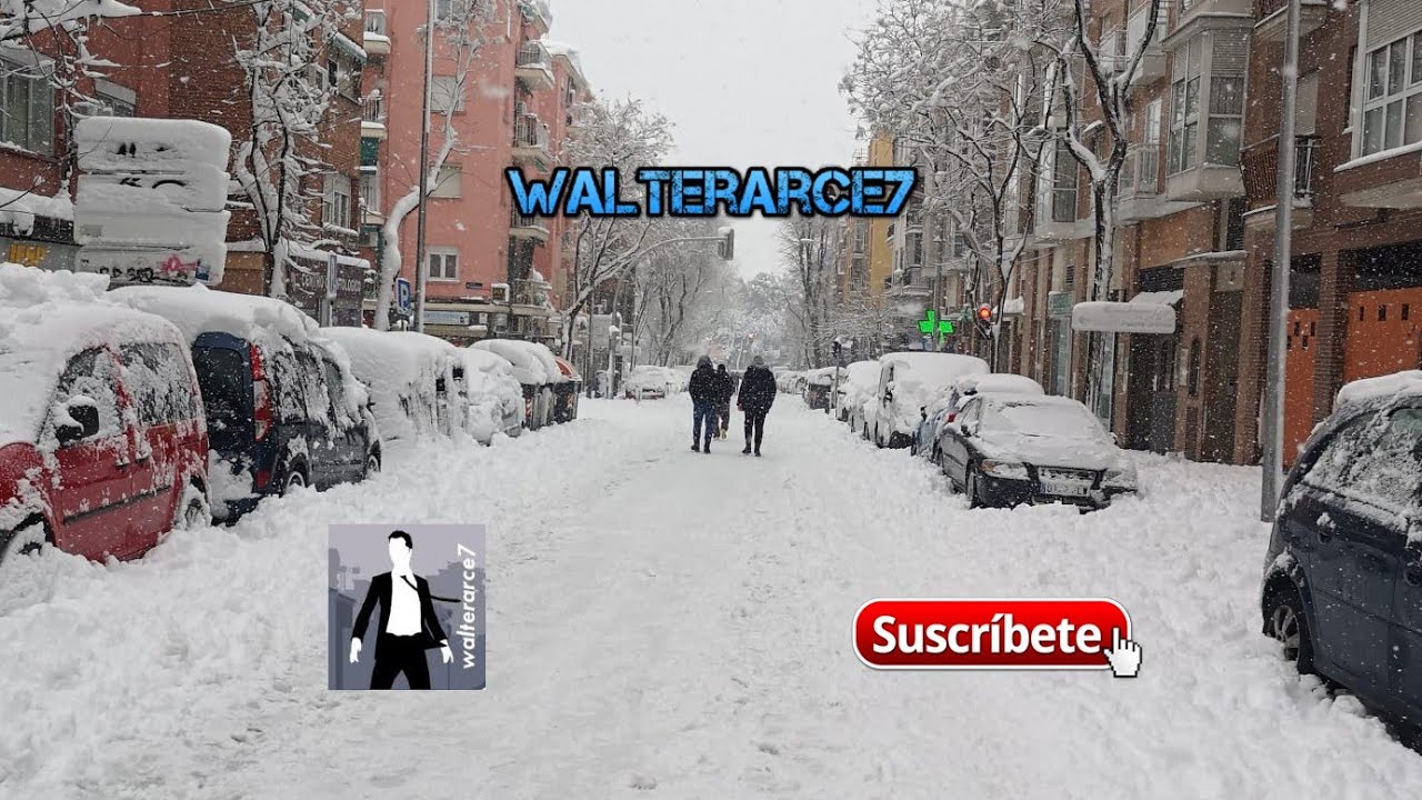 ⛄❄️😃😆😋 NIEVE EN MADRID DE LUJO A PASARLO BIEN UN PASEO POR LAS CALLES A DISFRUTAR 2021 NIEVE 💯🤞👏👍🎈