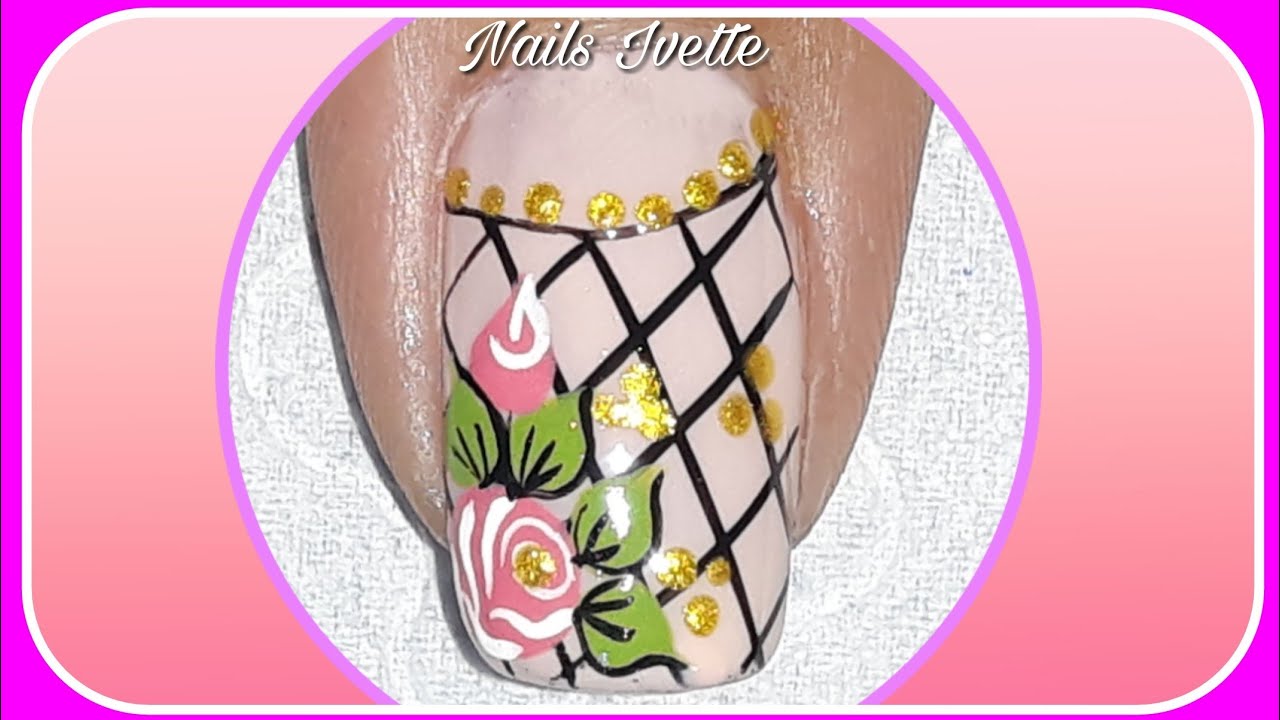 Diseño de uñas Rosa y maya