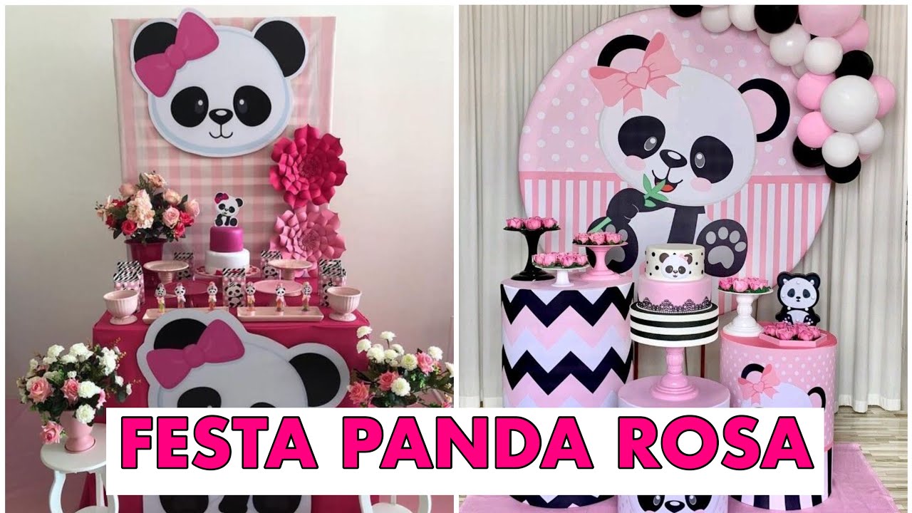 FESTA PANDA ROSA/DECORAÇÃO PANDA ROSA/ANIVERSÁRIO PANDA ROSA