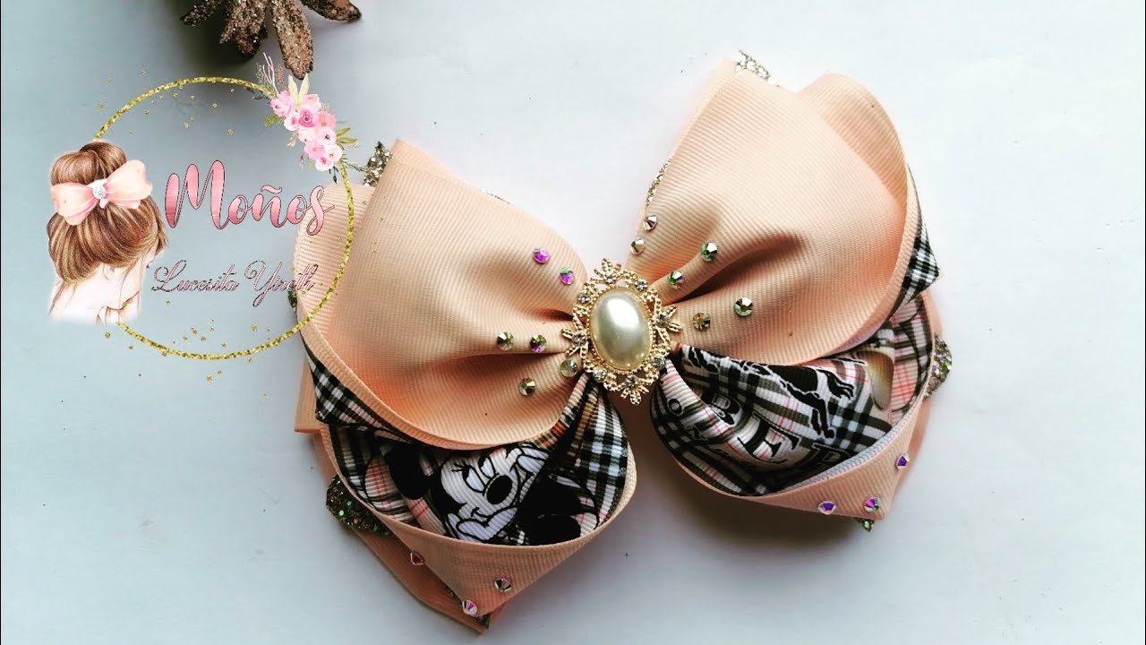 Como Realizar Lazos para Niñas🎀Muy Fácil 👌Muy Bonito😍Listón de 7.5 cm
