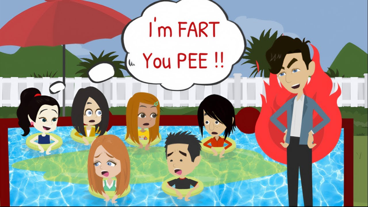 Mina is at the POOL ... !!! - Conversation in English - Mina English - English Communication Lesson.