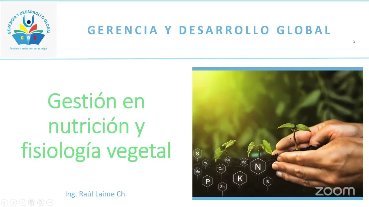 𝐂𝐔𝐑𝐒𝐎 𝐃𝐄 𝐀𝐂𝐓𝐔𝐀𝐋𝐈𝐙𝐀𝐂𝐈𝐎́𝐍: GESTIÓN EN NUTRICIÓN Y FISIOLOGÍA VEGETAL