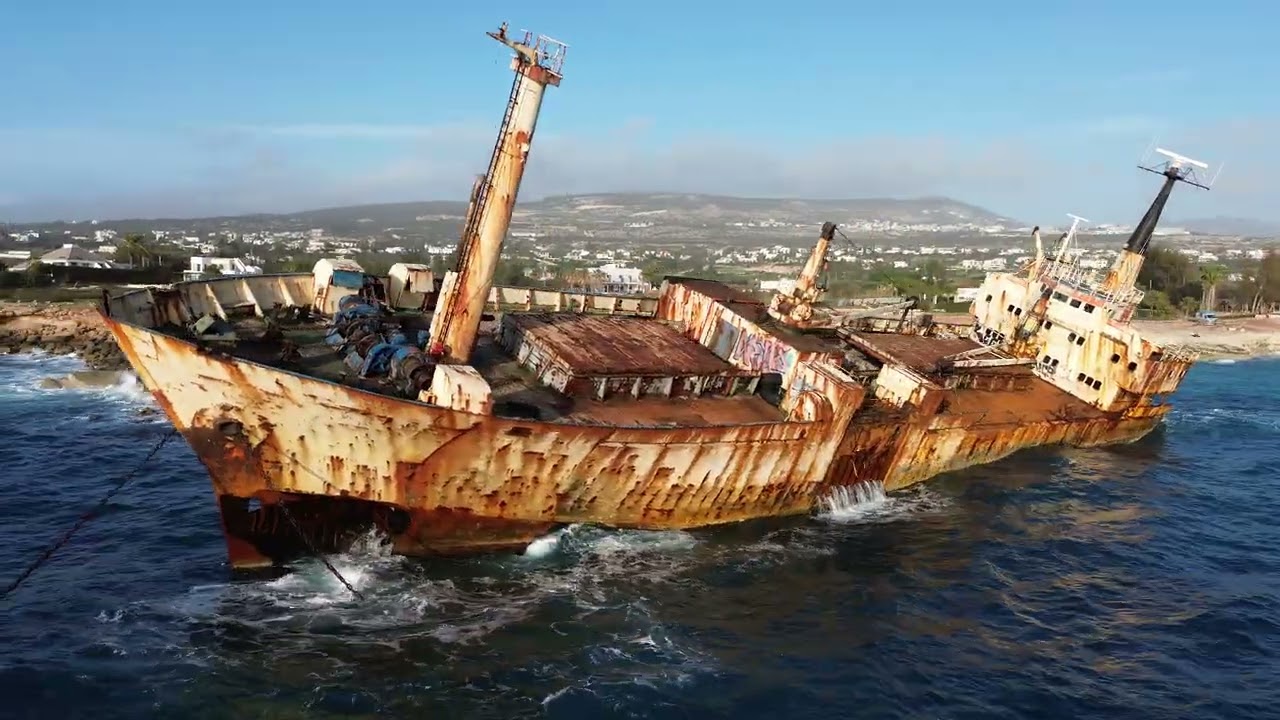 Ship wreck Edro III Paphos #dji #shipwreck #cyprus 