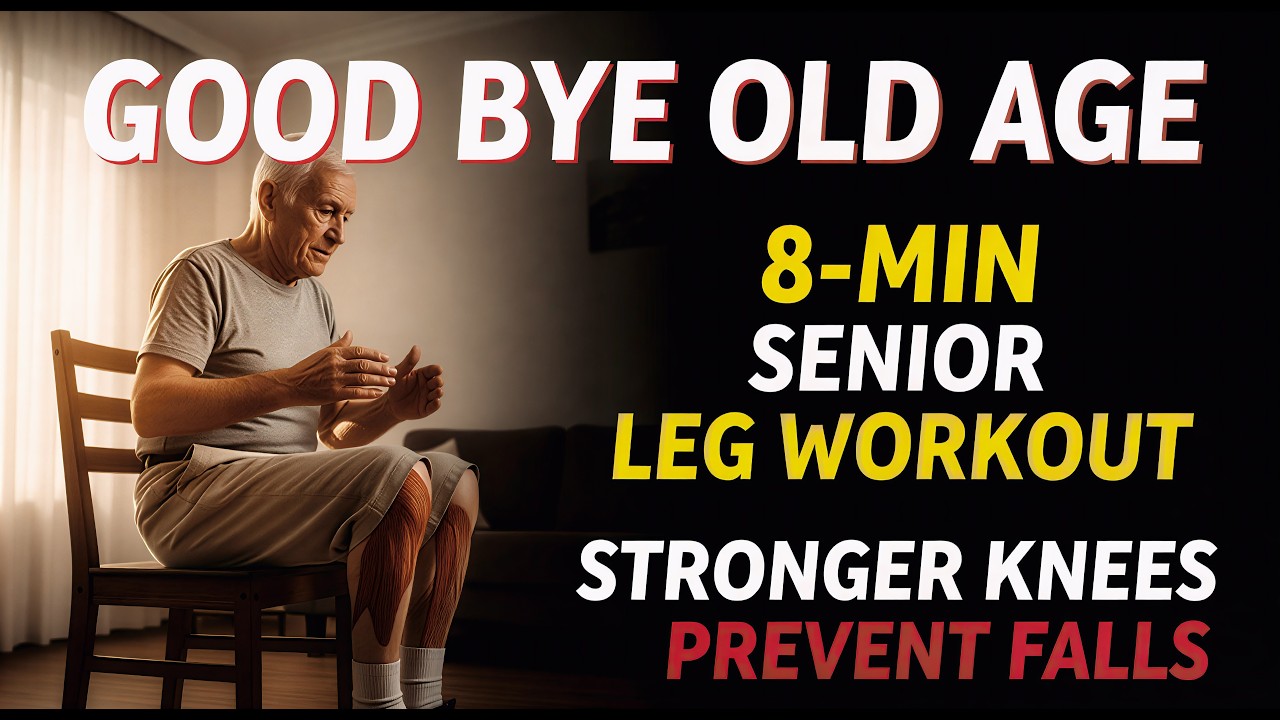 8-Minute Senior Leg Workout | Strengthen Knees & Prevent Falls at Home (Safe & Low Impact)