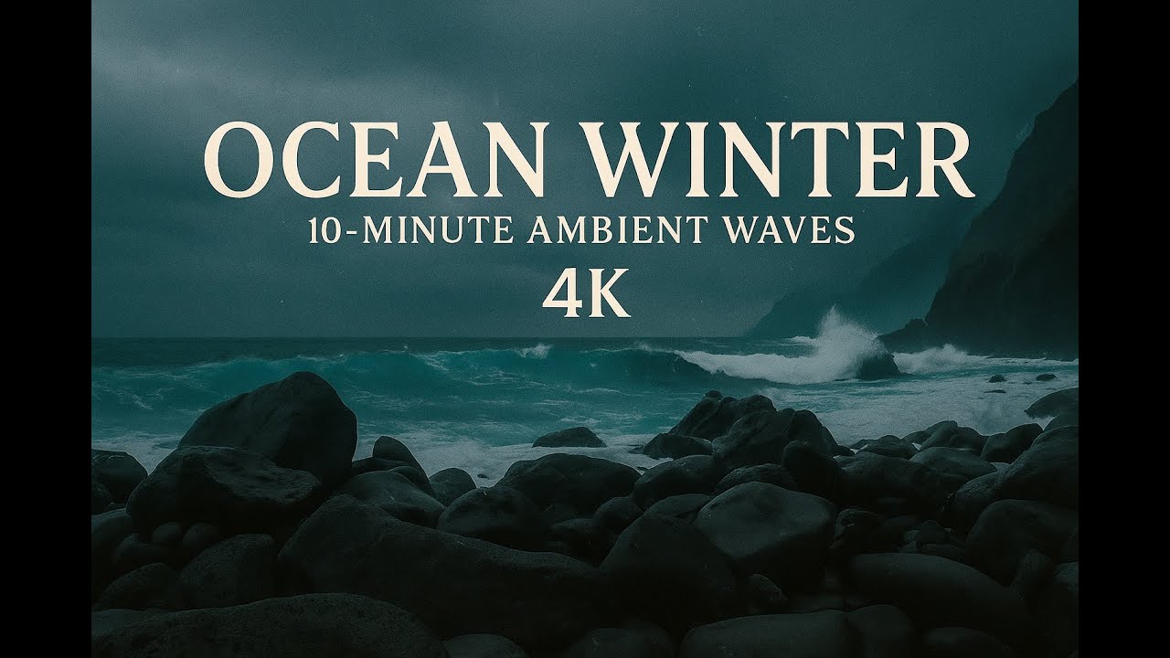 Ocean Symphony in Grey | 10-Minute Atlantic Waves + Vivaldi Four Seasons | 4K