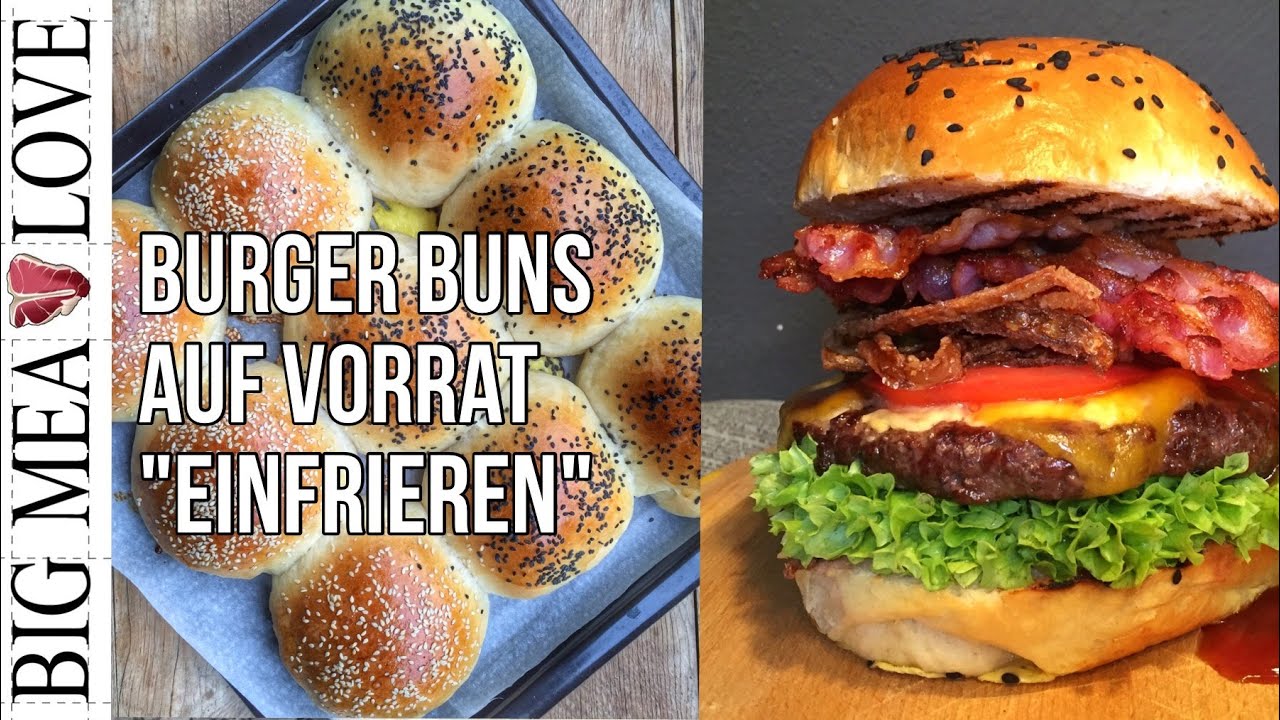Homemade Burger Buns Einfrieren - Bigmeatlove #019