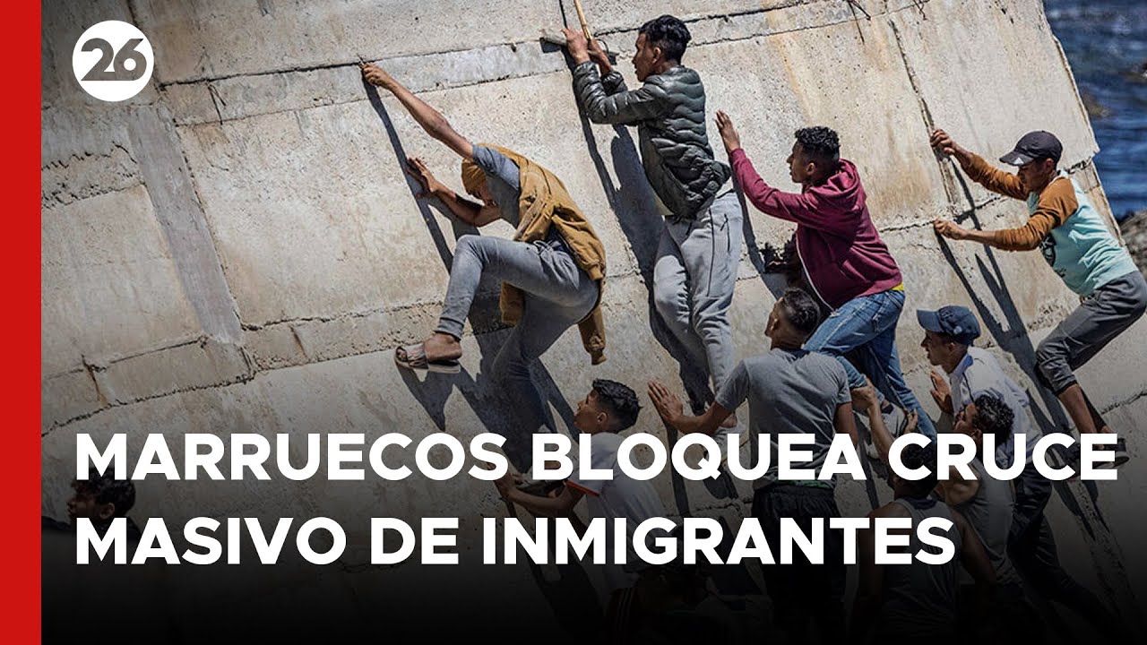 Marruecos bloquea intento de cruce masivo de inmigrantes a España