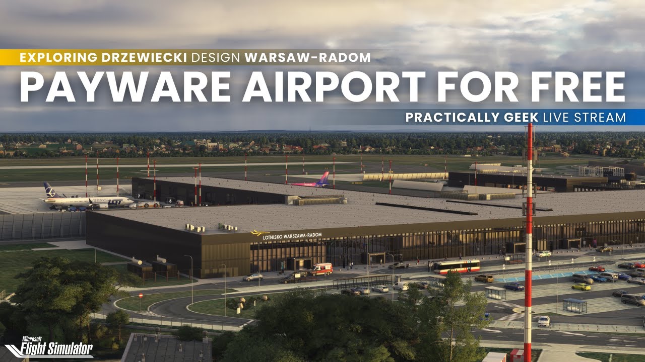 This Payware MSFS 2024 Airport is FREE | Drzewiecki Design Warsaw-Radom | MSFS 2024 [Live Stream]