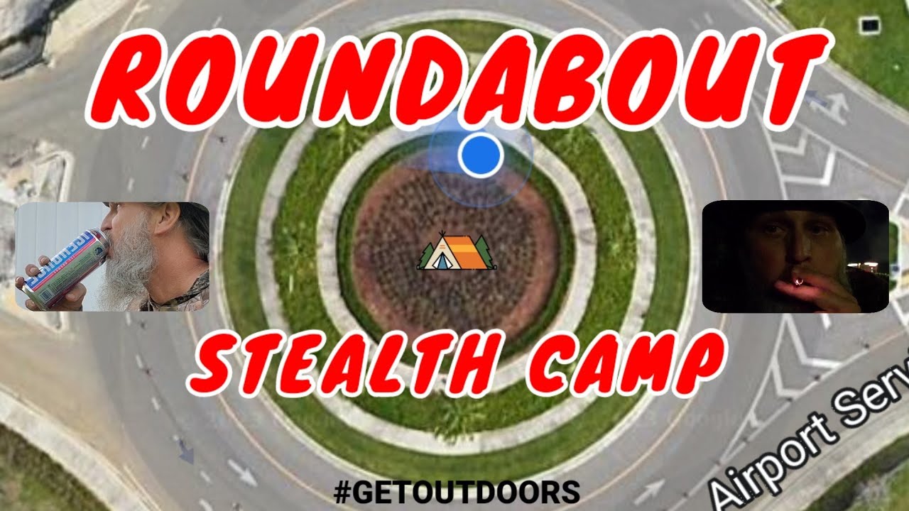World Record Roundabout Stealth Camping LEAST COVER on YouTube @campingwithsteve @BLOTOUTDOORSSHOW