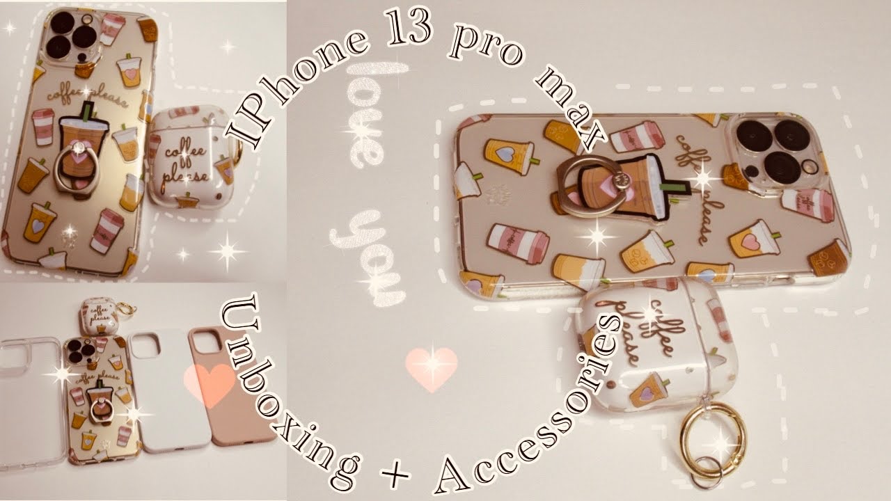 iPhone 13 Pro Max  In Gold 128GB Unboxing + Accessories | Aesthetics ASMR 