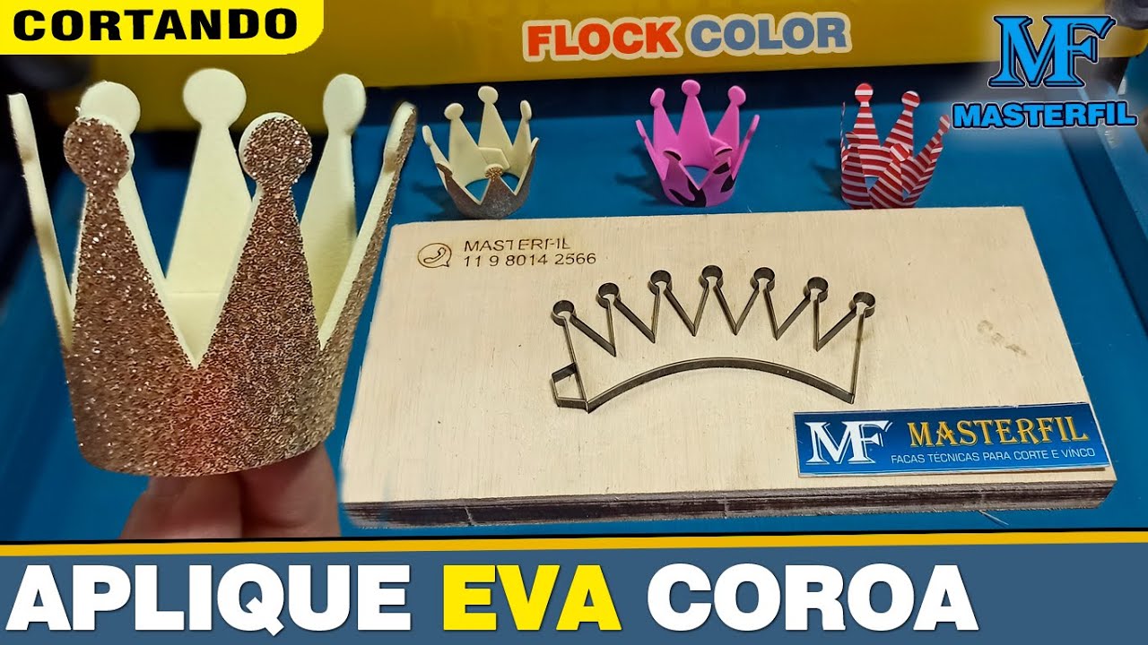 Cortando Coroa no EVA Apliques Pet