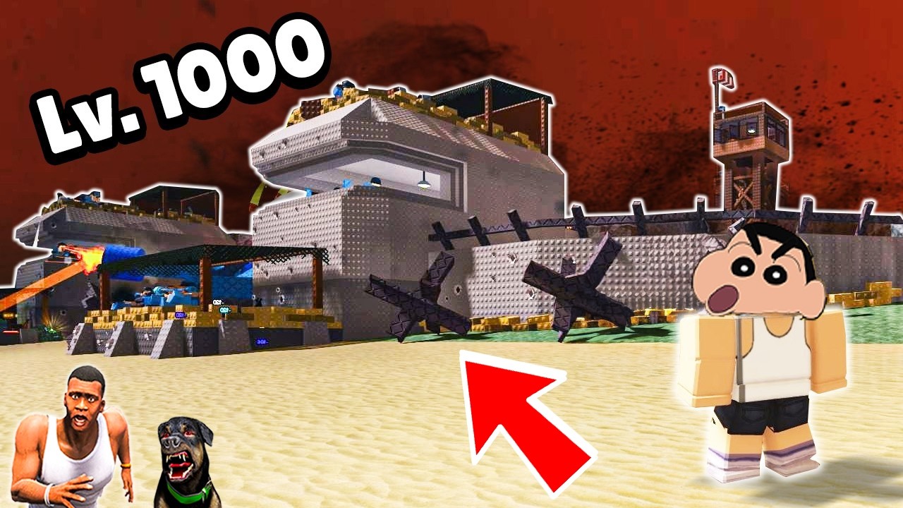 SHINCHAN building $1,000,000 Bunker Base in Roblox with FRANKLIN & CHOP | DREAM SQUAD