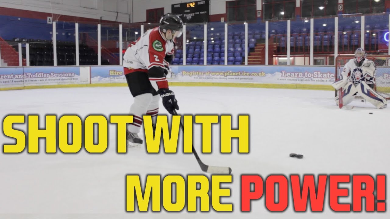 How To Shoot With More Power In Hockey - Increase The Power In Your Shot