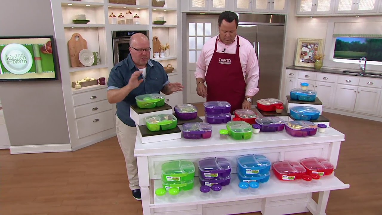 Sistema Set of 2 To-Go Triple Split Containers with 2 Yogurt Pots on QVC