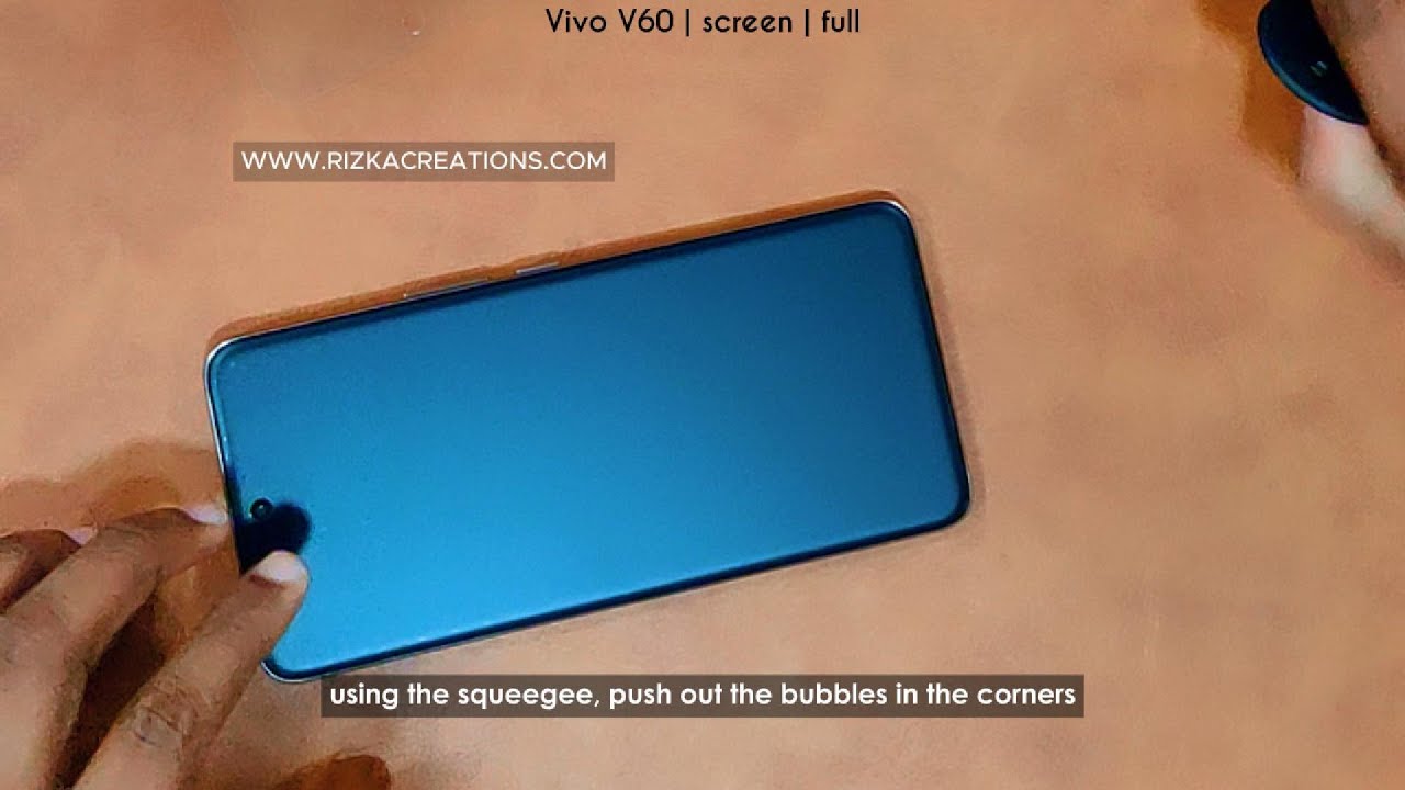Installing Hydrogel Screen Protector on the VIVO V60 5G | Installation Instructions.