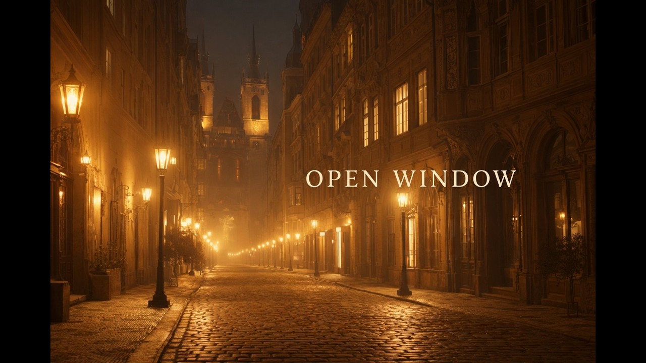 Open Window | Prague Night Walk — Warm Jazz, Slow Steps, Quiet Streets