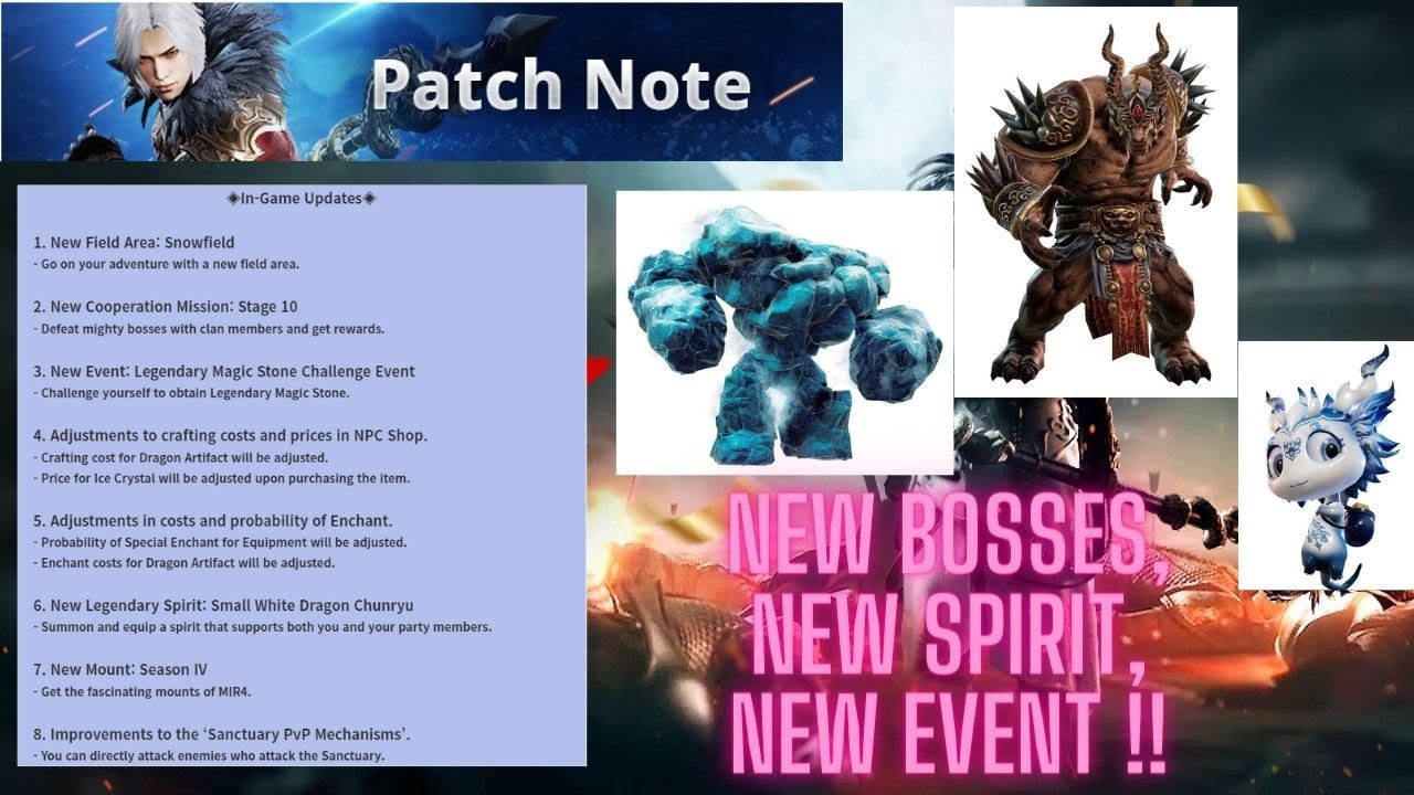 MIR4 25.01.2023 PATCH NOTES !! LEGENDARY MAGIC STONE EVENT IS BACK !!!!