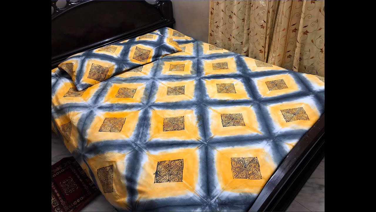 Tiedye Bedcover Tutorial/ টাইডাই বেডকভার টিউটোরিয়াল