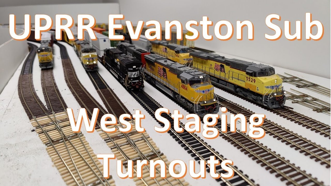 Model Train Layout Built for Operations and Realism. s2021e12.  Turnouts for staging yard throat.