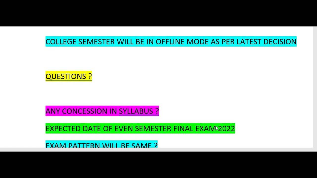 #Cu exam date 2022