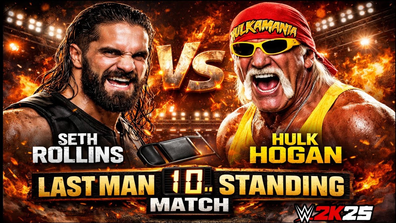 Seth Rollins Vs Hulk Hogan Last Man Standing Unbelievable 😱 Match WWE 2k25 