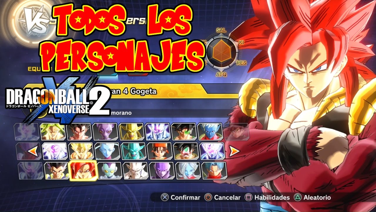 DRAGON BALL XENOVERSE 2 : TODOS LOS PERSONAJES , VARIANTES , ROPAS Y TECNICAS | RAFYTA