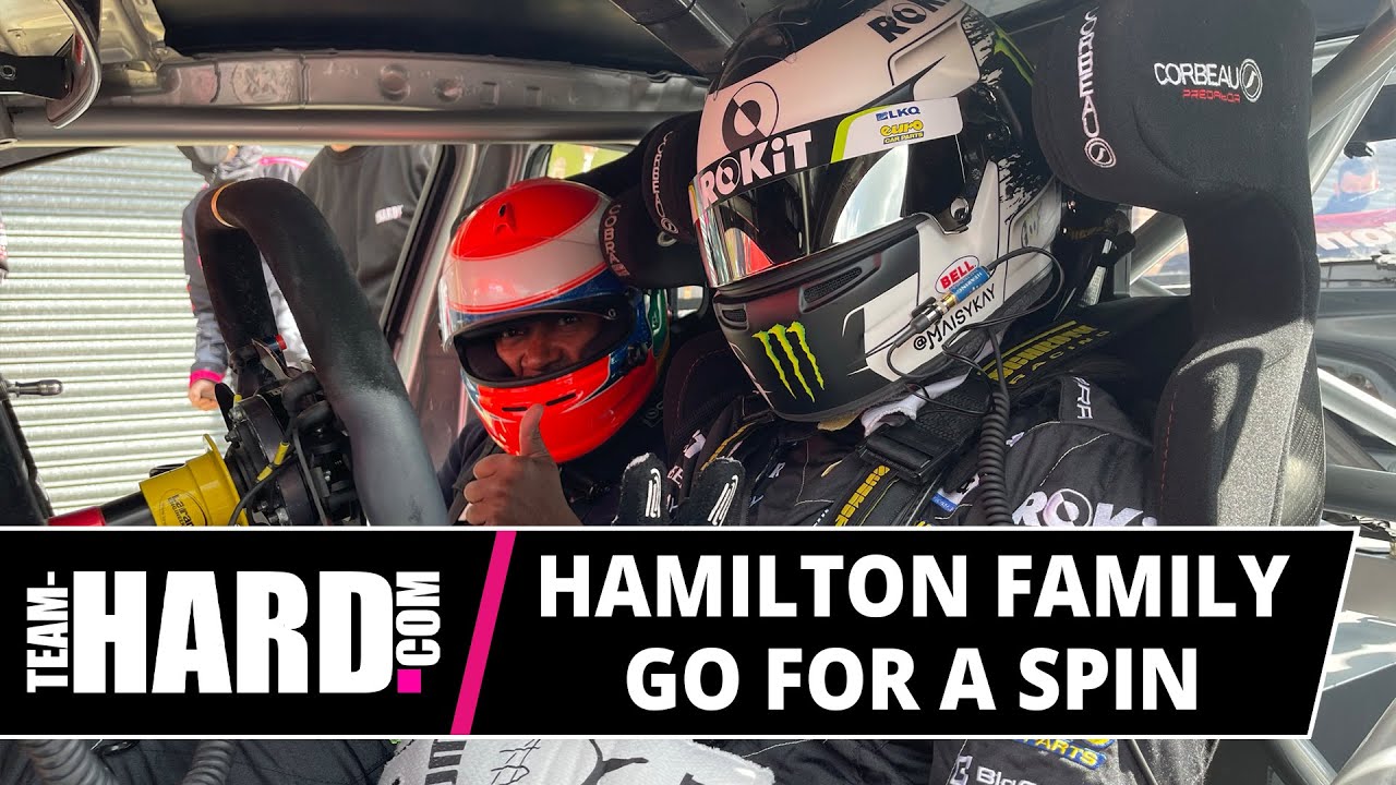 Team HARD. | Hamilton drives family in BTCC race car for some spectacular passenger rides | Onboards
