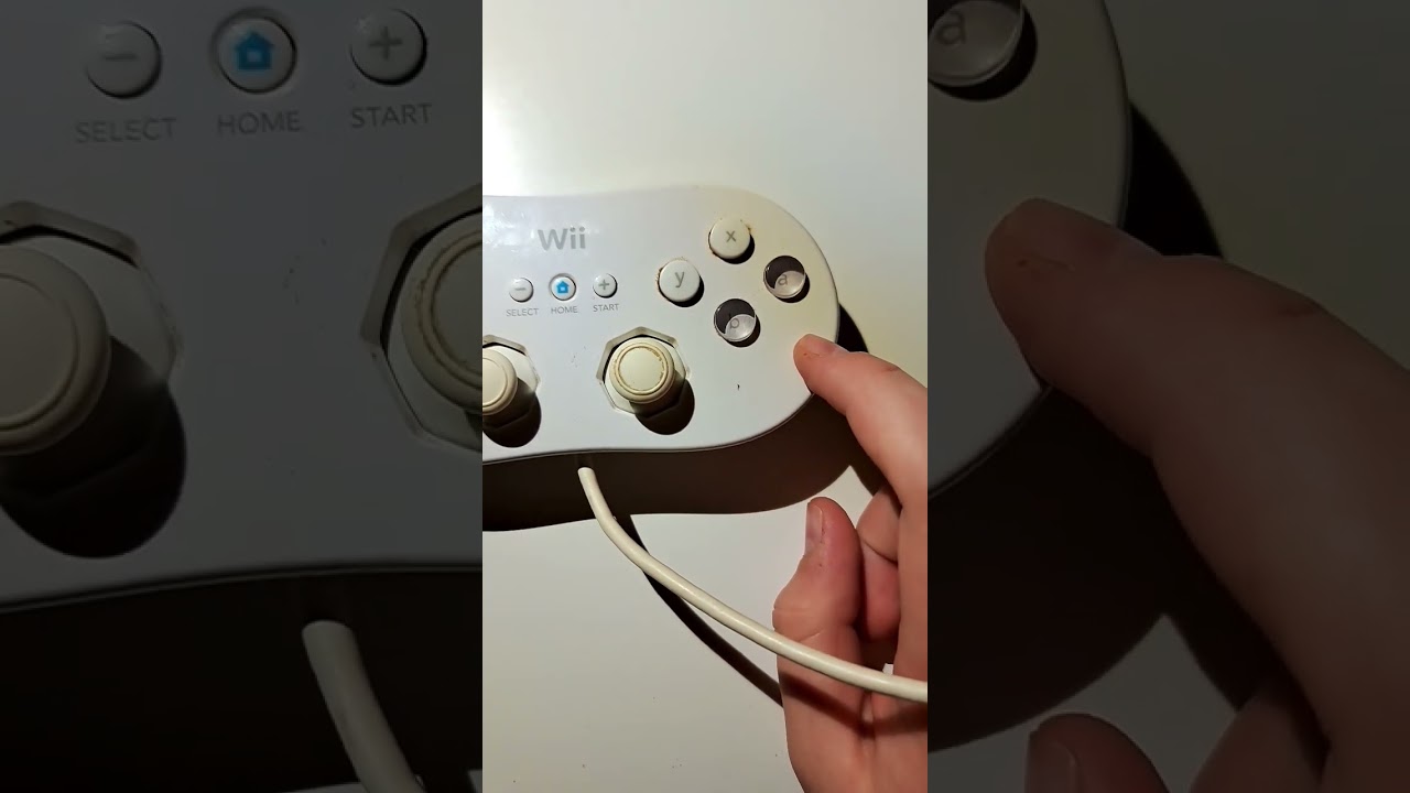 pressing the b button on a wii classic controller